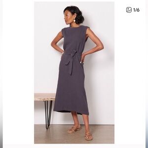 Faherty Womens Dream Costa Organic Cotton Gauze Midi Dress Medium